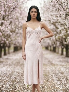 Vintage Victoria Secret Delicate Blush Night Gown & Robe